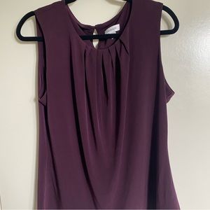 Calvin Klein Plum Purple Top Women Size XL